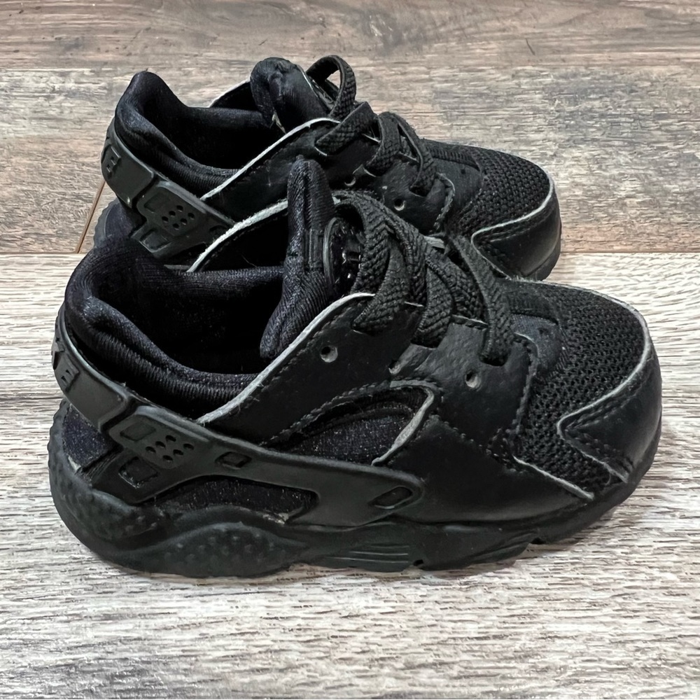 Nike Huarache Run Toddler Infants  Size 6 Sneaker Running Shoes Black Trainers